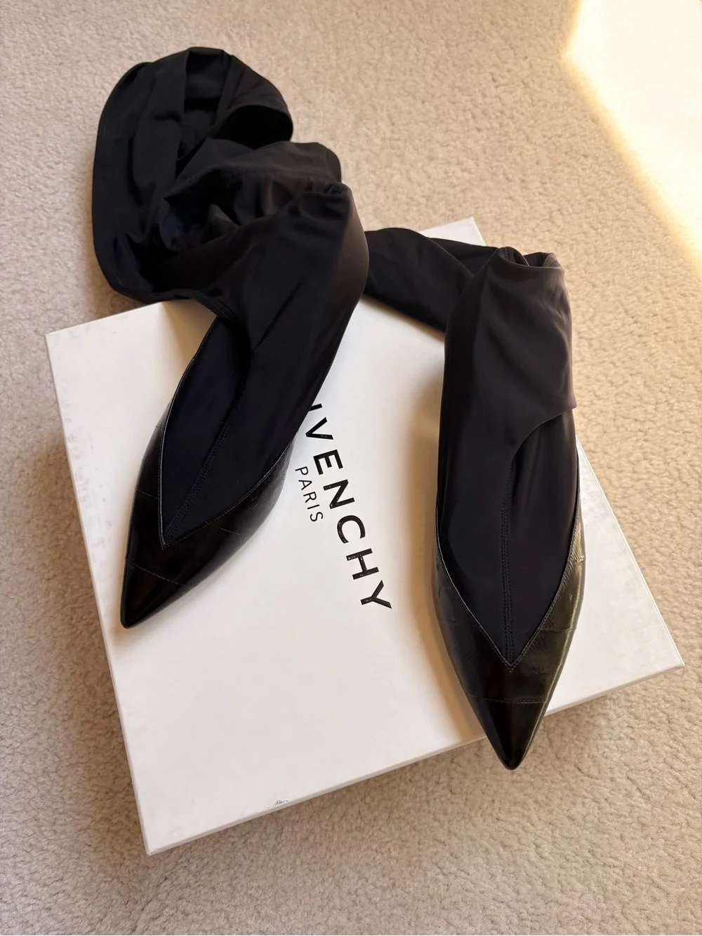 Givenchy Black Over-the-Knee Stretch Boots
